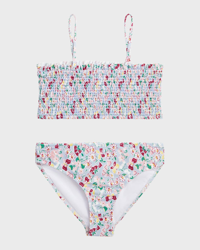 Girl's Floral-Printed Two-Piece Swimsuit, Size 2-6X